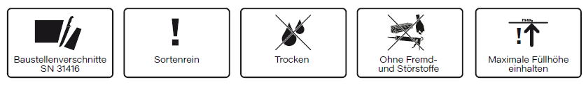 Piktogramme Sortenrein