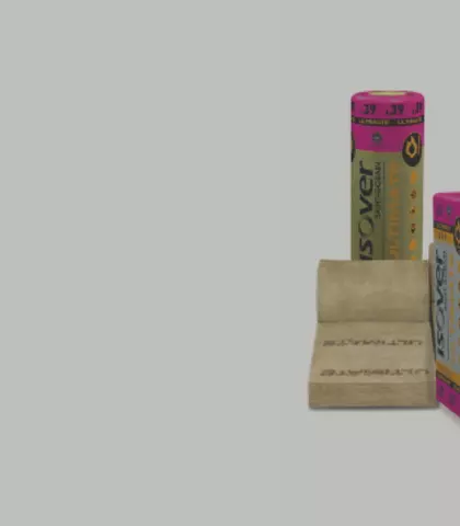ISOVER Produktmix mit ULTIMATE, UNIROLL Plus mit grauem Schleier